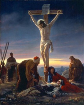 La crucifixión religión Carl Heinrich Bloch cristiano religioso Pinturas al óleo
